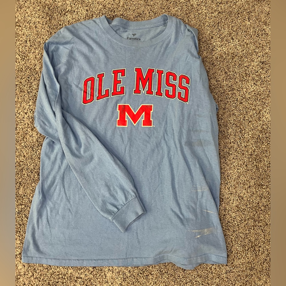 Baby blue ole miss long sleeve